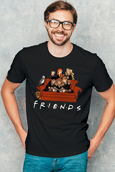 AEMİ Unisex Prijatelji Štampano okrugla kragna 100% pamuk lu Oversize kroj T-...