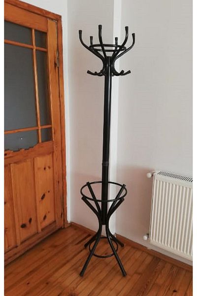 Teknor Luxury Black Metal Coat Rack Hanger