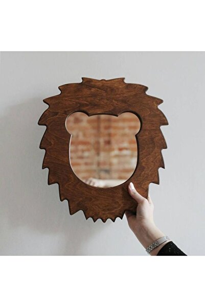 DesingbabyM Aslan Figürlü Bebek ve çocuk odası duvar aynası, oda aksesuarı