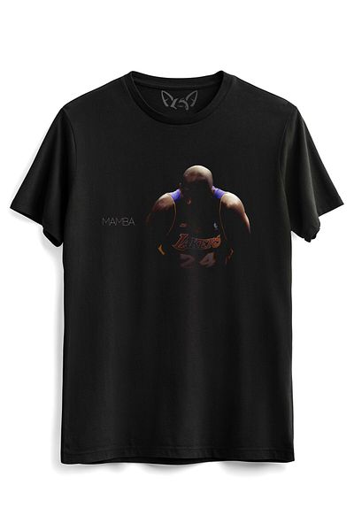 Alfa Tshirt Tricou negru pentru copii Kobe Bryant Picture Print Digital