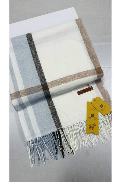AWAM SILK Plaid Patterned Wool soft Textured Scarf Shawl & Shoulder Shawl 190*65