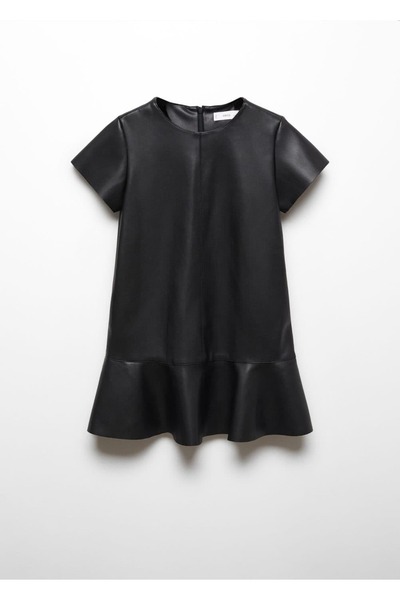MANGO Kids Deri görünümlü elbise