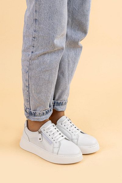 Getcho Pantofi casual albi de damă Asger