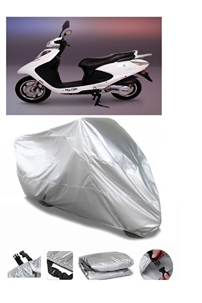 AUTOLION مشمع دراجة نارية باللون الرمادي متوافق مع Falcon Dolphin 100 EFI عال...