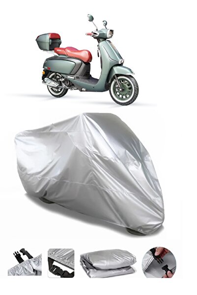 AUTOLION مشمع دراجة نارية رمادي متوافق مع Arora Mojito 50