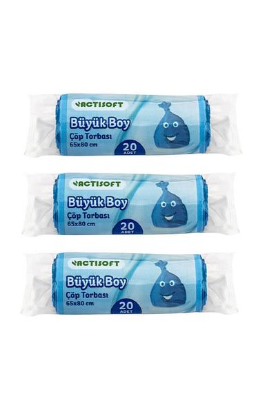 actisoft Large Size Garbage Bag (3 Pieces) 20 Pieces
