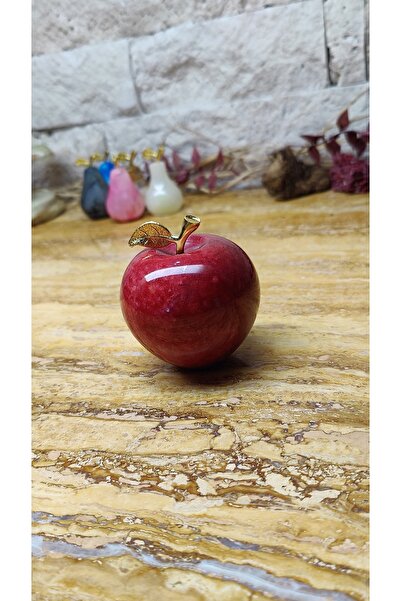 Marblecenter Mermer Elma Biblo Süs Eşyası 4-5cm