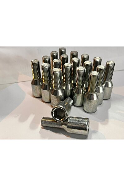 Universal Alyan Başlı Bijon 12x1.50 20'li Set Şifreli Bijon Uyumlu