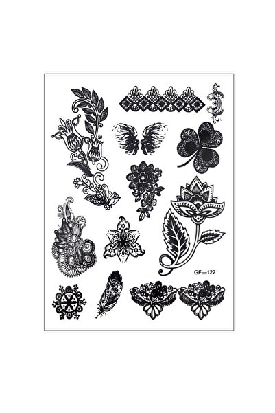 Mecit Tuhafiye KARIŞIK ŞEKİLLER VUCUT  GEÇİCİ DÖVME