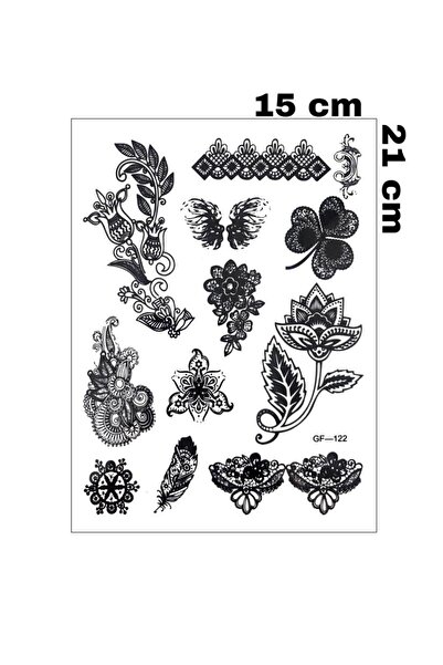 Mecit Tuhafiye KARIŞIK ŞEKİLLER VUCUT  GEÇİCİ DÖVME