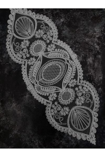 Çt Çeyizci Tekstil French Lace Detailed Single Runner, Table Top Runner, Tablecloth Runner