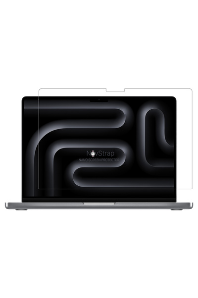 NovStrap حافظة لامعة + حافظة لوحة مفاتيح شفافة + فيلم متوافق مع Apple Macbook Pro 16 بوصة M3 A2991