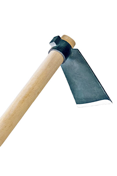 ALETÇANTAM Yalvaç Dövme Çelik Büyük Çapa Bahçe Kazması - 100cm Uzun Kalın Saplı