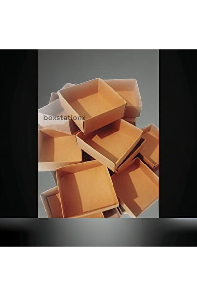BOXSTATION 12x12x3 Asetat Kapaklı Kraft Kutu 50 Adet