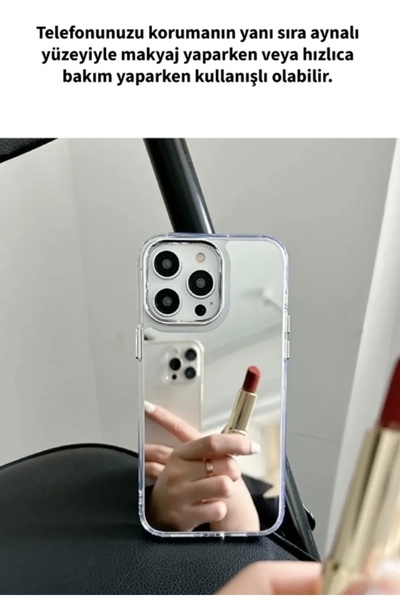 OVADA İphone 13 Pro Uyumlu Full Ayna Görünümlü Premium Kılıf