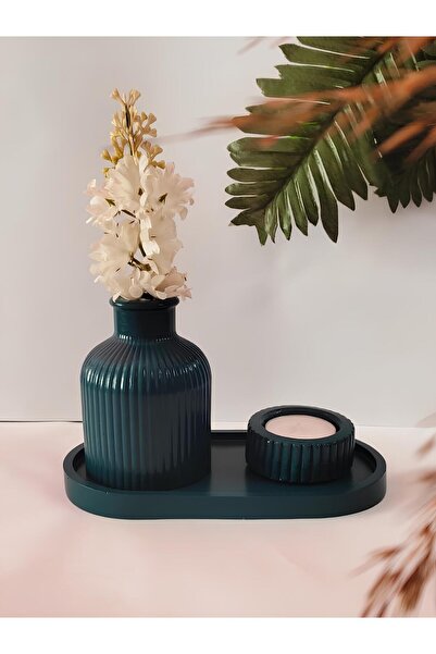 E.M.S AVM Set VAZO - Pampas, Suport pentru lumânări, Farfurie decorativă, Bil...