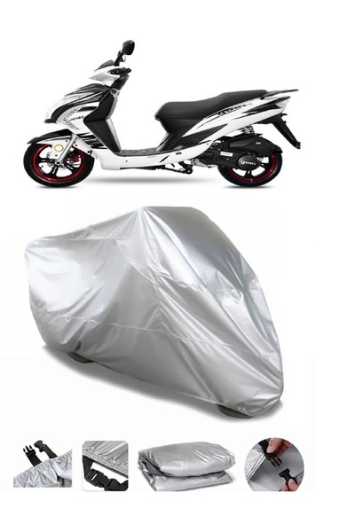 Breen Yuki YB 150 جامبو متوافق مع القماش المشمع الرمادي المقاوم للماء للدراجات النارية