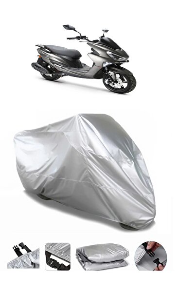 Breen RKS Arome 125 için Arka Çanta Uyumlu Motosiklet Branda, Gri, Güvenli, Su Geçirmez Dayanıklı Kumaş