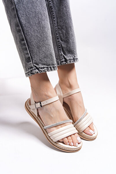 Riccon Olnadorei dámské sandály béžová kůže