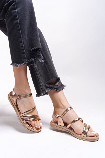 Riccon Lrenhil Women's Sandals0012101 Rose Metallic