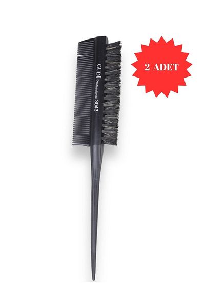 Gudi Professional Knob Brush And Crepe Skewer Comb Fireproof Two Sided