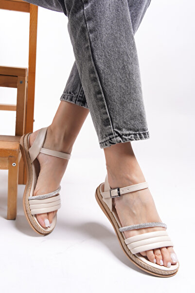 Riccon Olnadorei dámské sandály béžová kůže