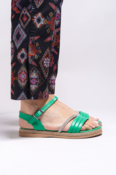 Riccon Olnadorei Women's Sandals0012104 Green Skin