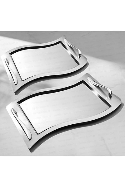 Nehir Lara Simple 2-Piece Tray Set