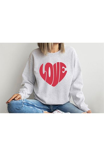 Teknik Φούτερ LOVE Oversize με τρία νήματα