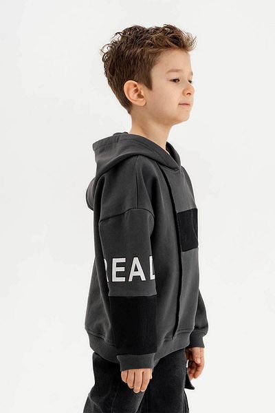 Gold Class Kidswear Hanorac pentru băiat, cu glugă, 100% bumbac, cu trei fire