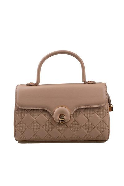 Levidor Γυναικεία τσάντα καπιτονέ Milk Brown