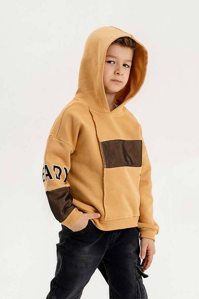 Gold Class Kidswear Hanorac pentru băiat, cu glugă, 100% bumbac, cu trei fire