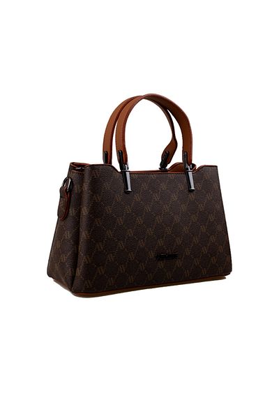 Armine Brown Medium Size Women's Logo Daily Handbag
