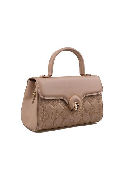 Levidor Γυναικεία τσάντα καπιτονέ Milk Brown