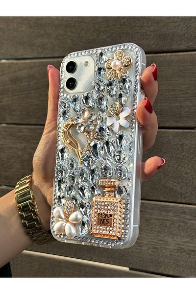 OSG حافظة متوافقة مع هاتف Iphone 12-12 Pro (متوافقة مع موديلين) حافظة فاخرة للغاية بتصميم خاص من حجر الراين