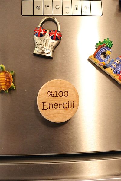 Monchi Wooden Opener, Magnetized Beer / Soft Drink Opener Model:3 100% Energy