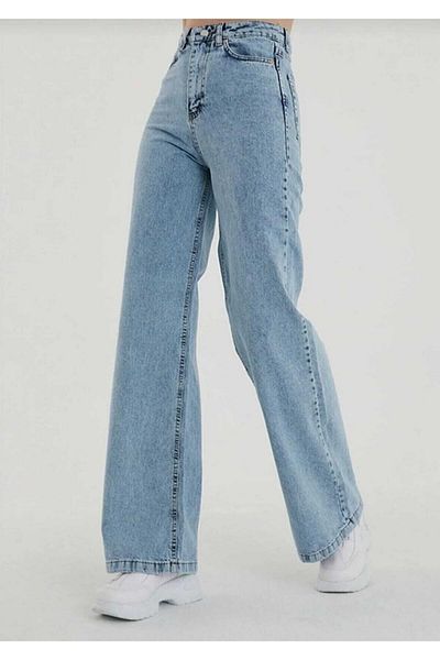 Tref Jeans Nancy High Waist Loose Palazzo Jeans - Wide Leg and Wide Leg Design