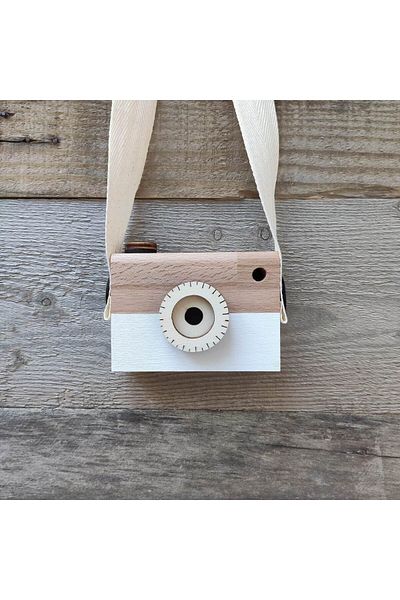 Baykuş Craft Mimarlık Waldorf Camera - Educational Wooden Toy Baby Camera Montessori 1 Piece