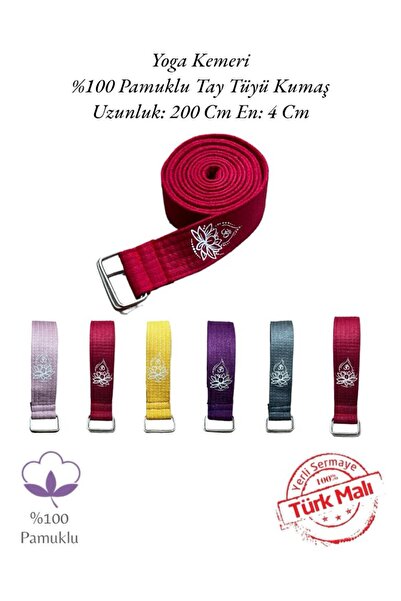 YOGAEZO Lotosov cvet Štampano Joga Kaiš i 200 cm x 4.5 cm 100% pamuk kom