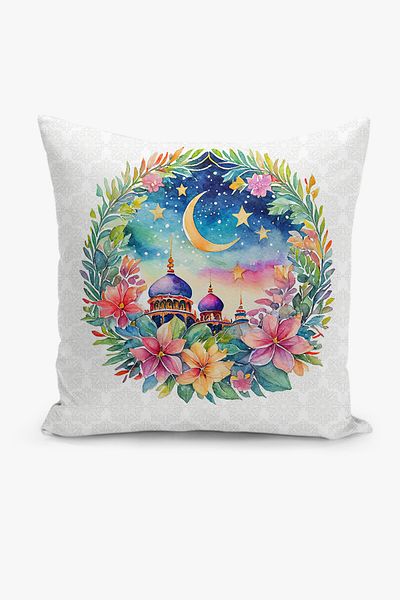Filamente Ramadan Patterned Throw Pillow Cover - Double Sided Digital Printing, Ramadan