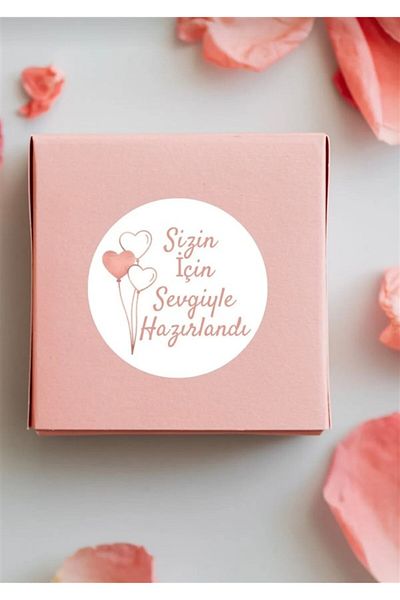 anka design Made with Love for You / Thank You Themed Packaging Sticker Label 3x3 cm (100 Pieces)