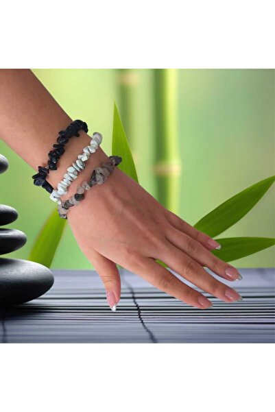 Mask Natural Stone Bracelet Set of 3