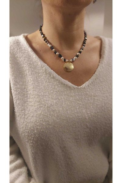 MSTR Art Circle Pendant Necklace - Circle Pendant Necklace