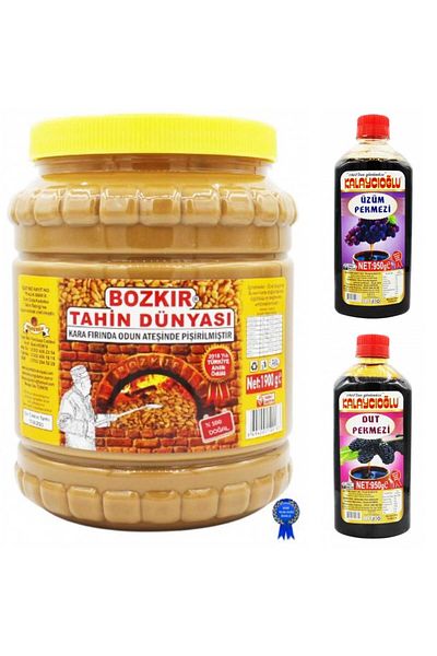 Kalaycıoğlu Bozkır Double Roasted Tahini 1900Gr - Grape and Mulberry Molasses 950Gr