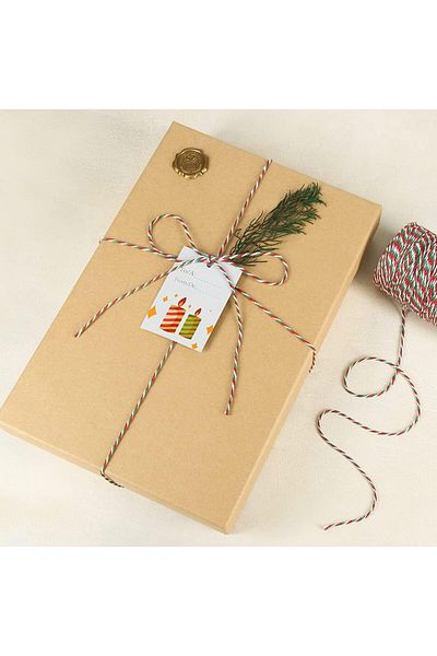 Dekals 10 Meters Red-Green-White Bracelet String Gift Decoration String Seagull Package String