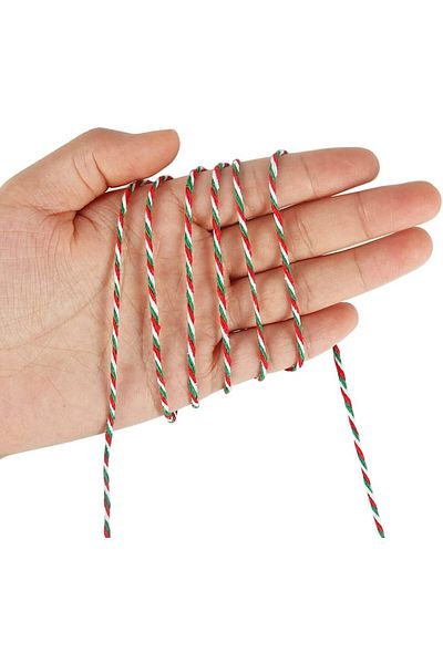 Dekals 10 Meters Red-Green-White Bracelet String Gift Decoration String Seagull Package String