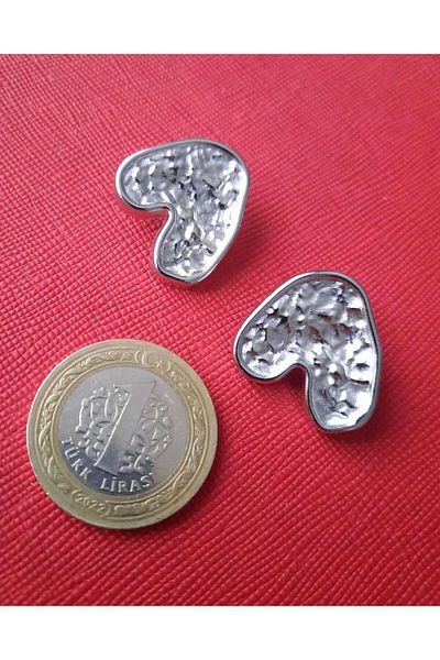 İMREN AKSESUAR Free Nickel Metal Knob - 2.5 cm Sling Plated, 6 Hearts