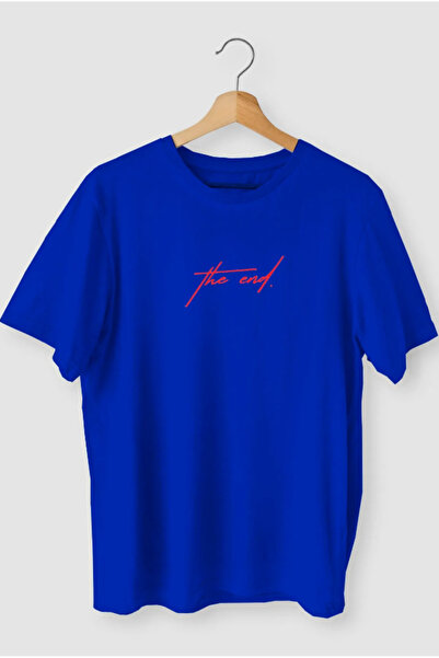 LEONE KOLEKSİYON تي شيرت مقاس كبير مطبوع عليه The End للجنسين