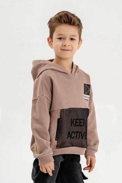 Gold Class Kidswear Момчешки суичър с три нишки с качулка и цип