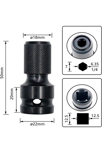 Depolife somun sökme darbeli matkap makinesi için mandrenli bits adaptörü tornavida vidalama sökme takma